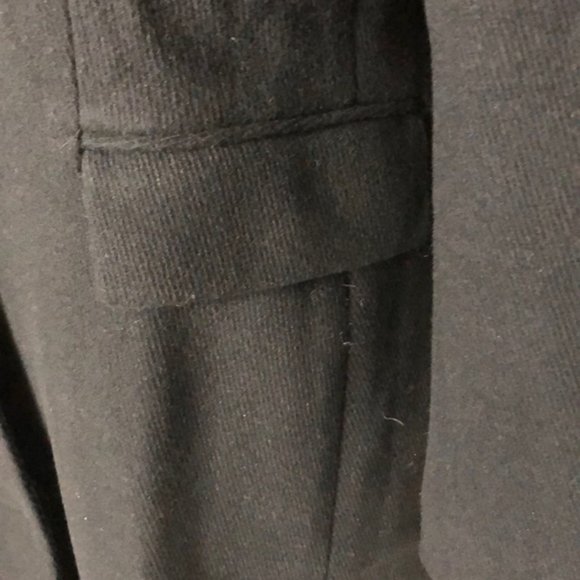 BROOKS 346 Solid Black Wool Blend Coat - Picture 3 of 5